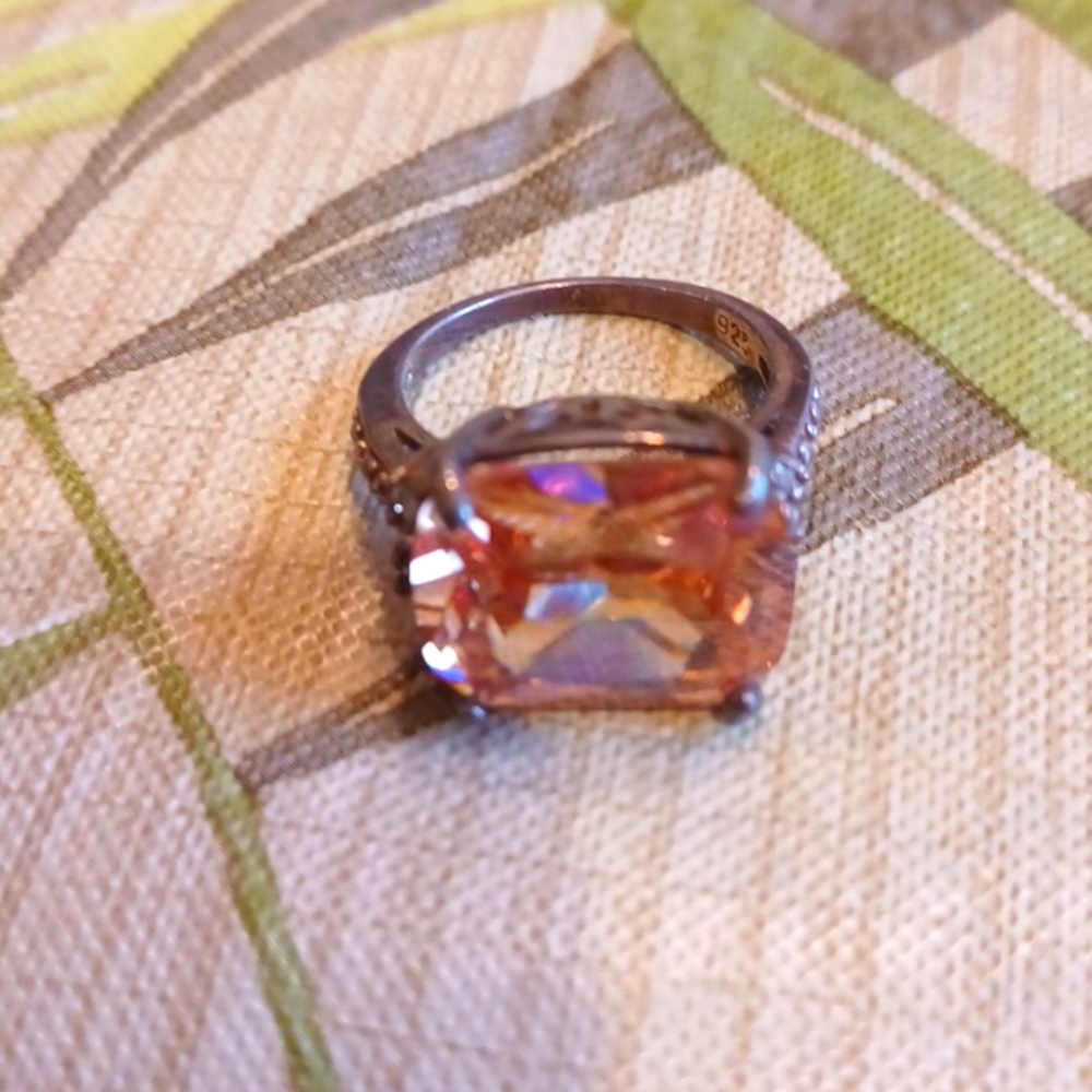 925 Amber Ring sz 7